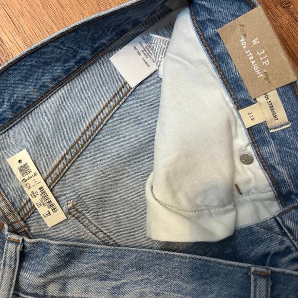 NWT Madewell The Petite '90s Straight Jean Revoir Wash Size 31P - Picture 7 of 10